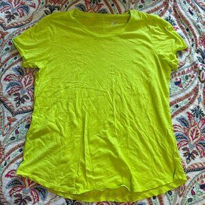 Bright green athletic tee